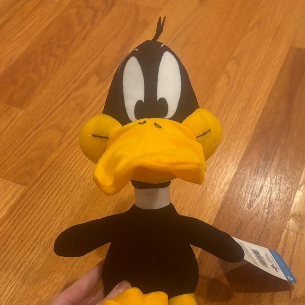 Looney Tunes Daffy Duck Plush Toy - Black & Yellow